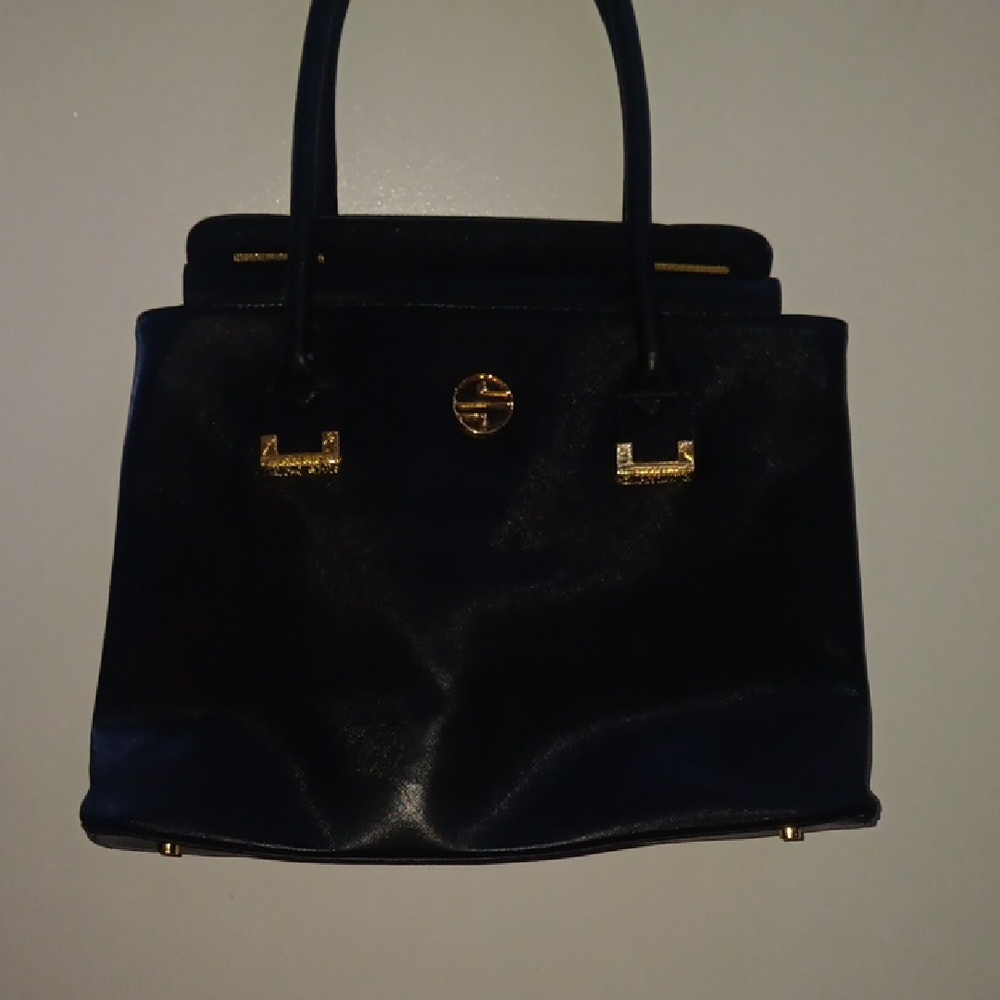 Segolene Paris Black and Gold Satchel